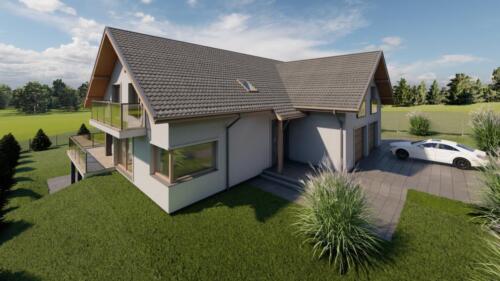 Budynek mieszkalny jednorodzinny z podpiwniczeniem 